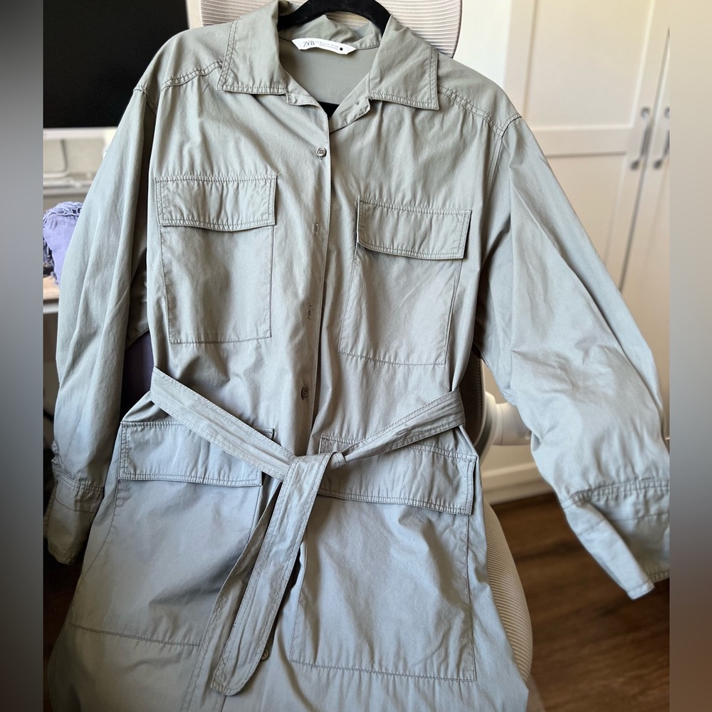 Zara Gray Long Sleeve Dress